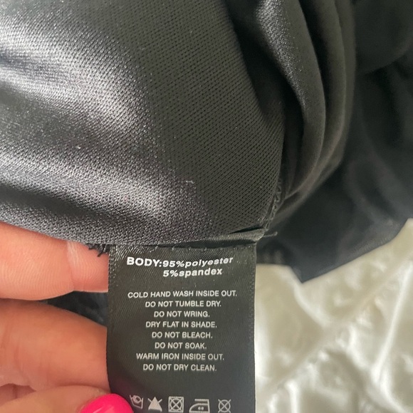 Beginning Boutique Black Mesh Long Sleeve Dress - Picture 12 of 13